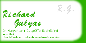 richard gulyas business card